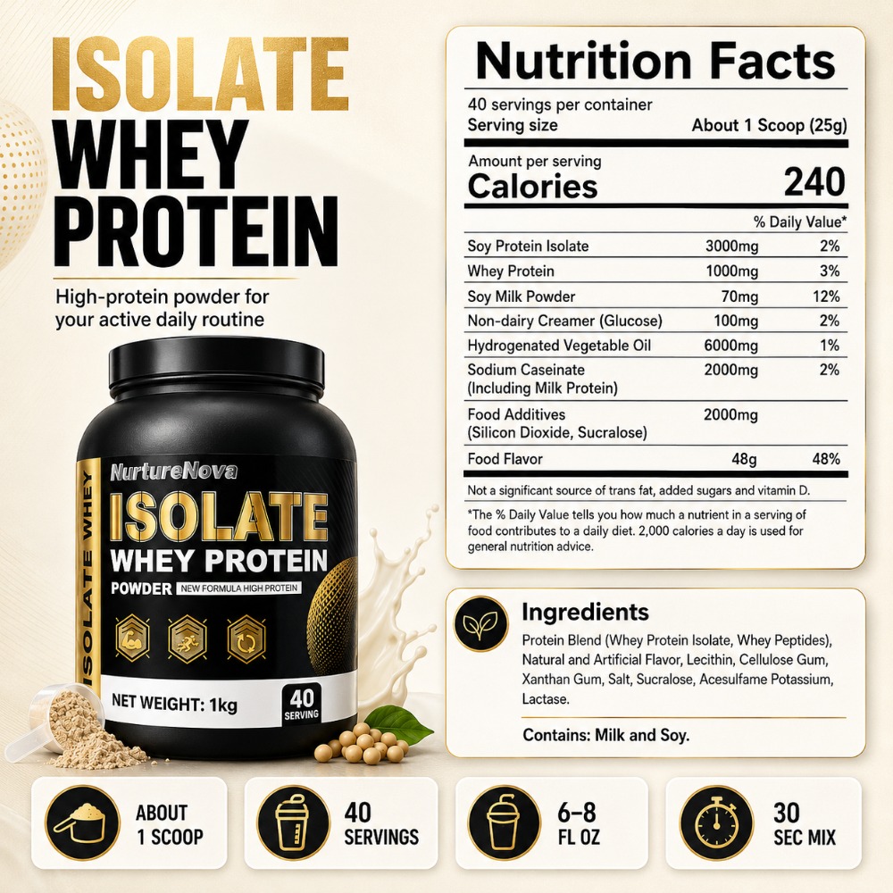 NurtureNova Isolate Whey Prote - Nutrition Workout recension och pris