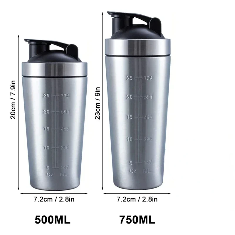 Stainless Steel Protein Shaker - The Nutrition Fitness recension och pris
