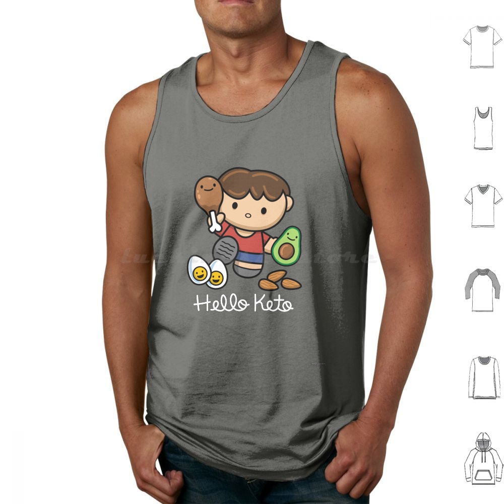 Hello Keto Tank Tops Vest Slee - Nutrition Workout recension och pris