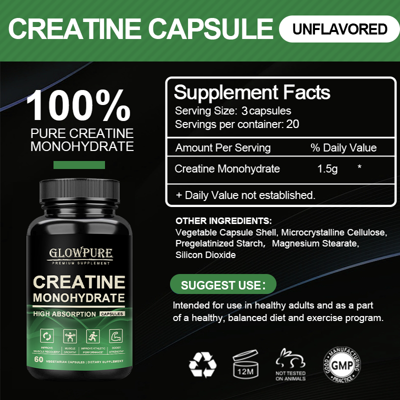 Creatine Monohydrate Capsules  - Nutrition Workout recension och pris